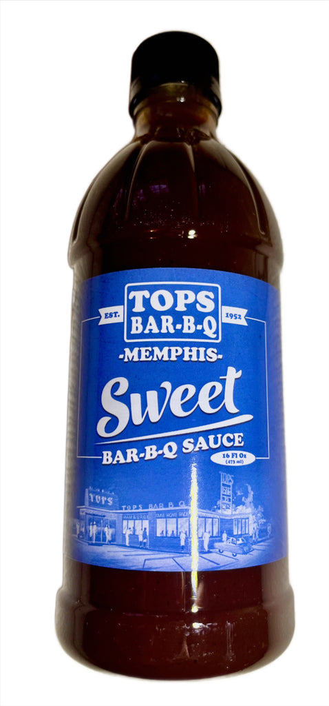 Tops Bar B Q Memphis "Sweet and Saucy" Sweet BBQ Sauce 16oz